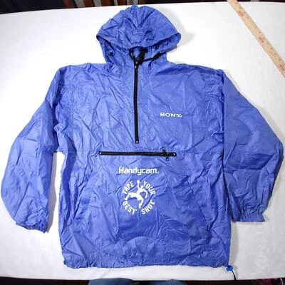 Винтажный Sony Handycam ленты ваш лучший выстрел нейлона большой пуловер куртка с капюшоном  - Изображение 1 из 4