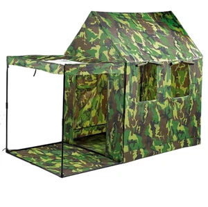 Kids Army Play Tent Playhouse Indoor Tent Best Boys Large Play Tent Tactical Kit - Picture 1 of 13