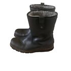 Ugg Australia Stoneman Waterproof Boots Shearling Line Leather Black Mens Sz 11