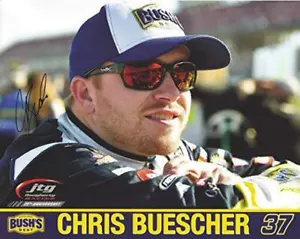 HANDSIGNIERT 2019 Chris Buescher #37 Bush's Best Chevrolet Camaro Driver (JTG Dau - Bild 1 von 2
