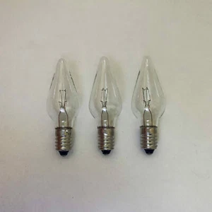 3x Ersatz Weihnachtsglühbirnen 20V 3W E10 klar klein MES Einschraubkegel... - Bild 1 von 1