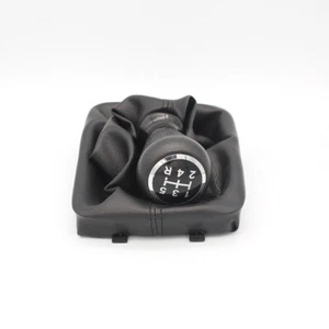Black 5 Speed Manual Gear Shift Knob Boot Cover Fit For Peugeot 206 406 - Bild 1 von 5