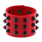 Rock Gothic punk genuine Leather Bracelet Bangle Stud Cuff Wristband Jewelry. ba