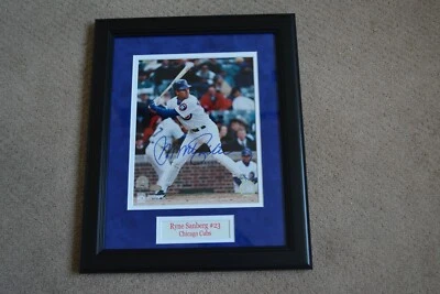 Ryne Sandberg Chicago Cubs с автографом в рамке 8x10 аутентификация MLB - Изображение 1 из 3