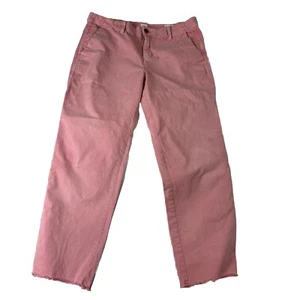 GAP Women's Girlfriend Pink Chino Pants Size 8 Raw Hem - Picture 1 of 8