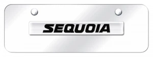 Toyota Sequoia 3D Nameplate Stainless Steel Mini License Plate Official Licensed - Imagen 1 de 4