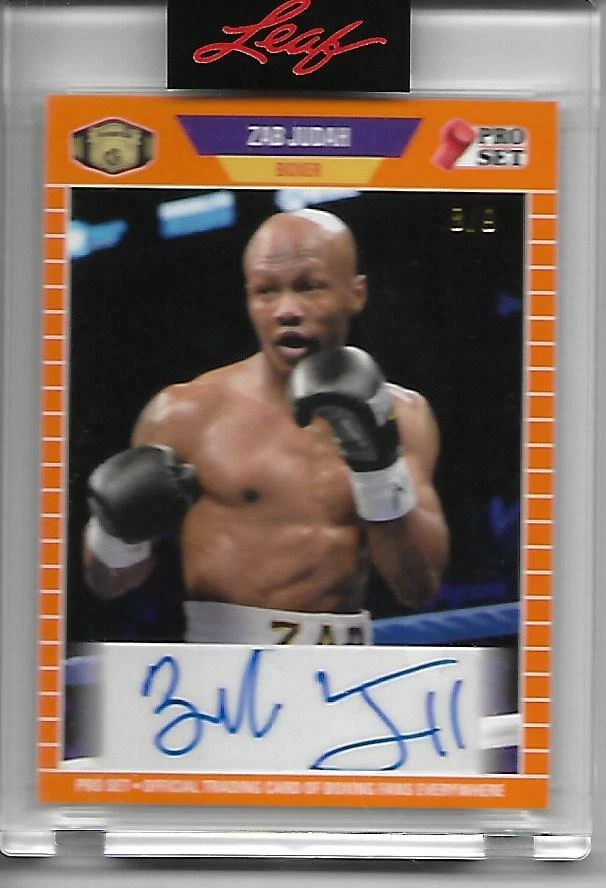 Zab Judah 2021 Leaf Pro Set Uncirculated Boxer Orange Auto /9 Champion Autograph - Image 1 of 1