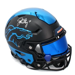 JOHN ELWAY Autographed Broncos Chromed Speed Flex Authentic Helmet BECKETT - Picture 1 of 4