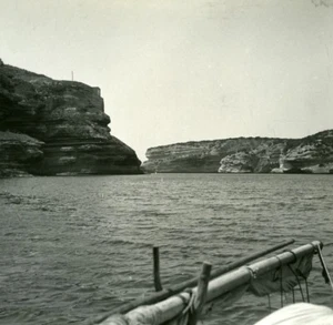 France Corse Bonifacio Grotto Cave Old Stereo Photo 1920 - Picture 1 of 3