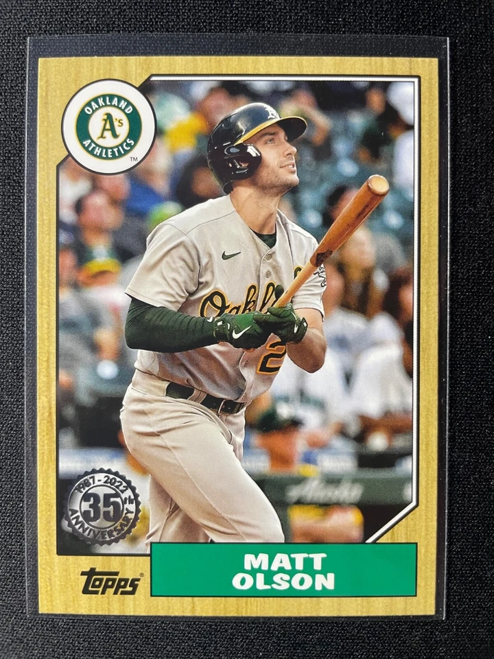 2022 Topps Matt Olson 1987 Topps 35th Anniversary #T87-25 Athletics!!! - Image 1 of 1