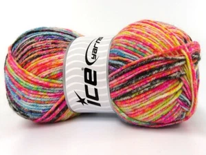 Bright Colors Wool Varicolor Light 82011 Ice Yarns DK Wool Blend 100g 306y - Picture 1 of 5