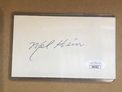 Mel Hein Signed 3 x 5 Index Card NFL HOF Chicago Bears JSA CERTIFIED AUTOGRAPH! - Image 1 of 4