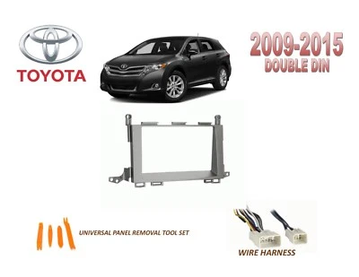 2009-2015 TOYOTA VENZA DASH INSTALL KIT for CAR STEREO, with WIRE HARNESS - Image 1 of 2