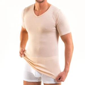 HERMKO 16488 2er Pack Herren kurzarm Shirt V-Ausschnitt soft Dank Modal for Men - Bild 1 von 10