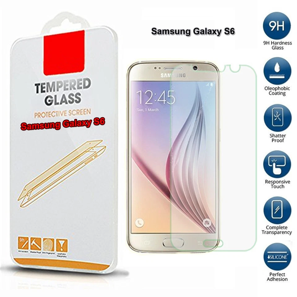Para Samsung Galaxy S6 Protector de Pantalla de Cristal Templado - Imagen 1 de 1