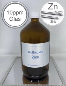 Kolloidales Zink, Zinkwasser, 1000ml, hochrein, hochkonzentriert, 10ppm, frisch! - Bild 1 von 8