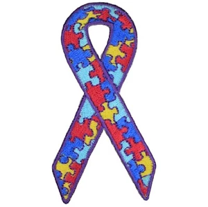 Autism Applique Patch - Spectrum Awareness Ribbon Puzzle Pieces 3" (Iron on) - Picture 1 of 1