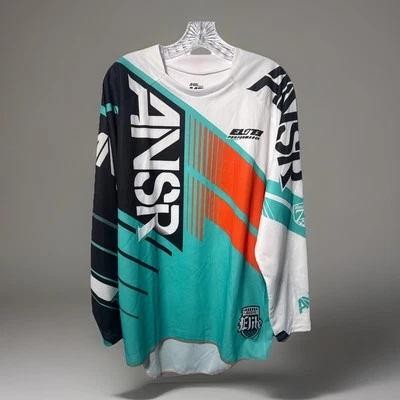 ANSR ANSWER  SINCE 76 JERSEY WHITE BLUE ADULT MENS M MEDIUM L LARGE (0885gw6) - Image 1 of 4