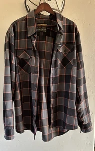 Dixxon Flannel Form And Function Size Extra Large XL Black/Orange Plaid - Picture 1 of 3