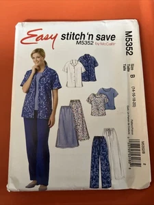 McCalls Sewing Pattern M5352 Skirt-Pants-Top Size 14-20 Uncut - Picture 1 of 3