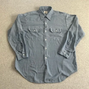 Vintage Big Mac JC Penney Herren Chambray Hemd L Blau Langarm - Bild 1 von 7