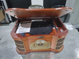 PylePro Vintage PTCDS2UI Nostalgia Music System Brown Untested - Fair - Picture 1 of 9