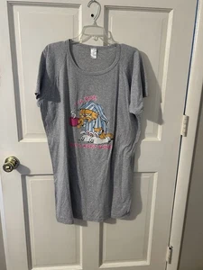 Camicia da notte grigia Garfield (I’ll Rise But I Want Shine) taglia O/S etichette dice - Foto 1 di 8