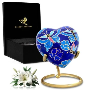 Butterfly Heart Keepsake Urn - Small Urns for Human Ashes - Keepsake Urn for ... - Picture 1 of 6