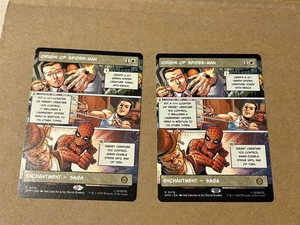 2 x mtg borderless Origin of Spider-Man, Spiderman set saga, unplayed - Picture 1 of 1