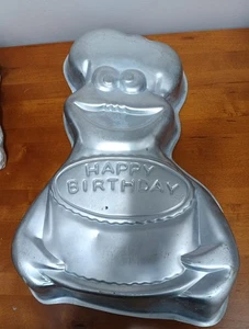 Krümelmonster Wilton 1982 Muppets Geburtstag Aluminium Kuchenform Sesamsteet - Bild 1 von 7
