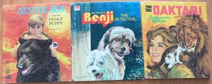 3 Vintage Whitman Tell-a-Tale Books ~ BENJI, IVAN TORS' GENTLE BEN, DAKTARI - Imagen 1 de 17