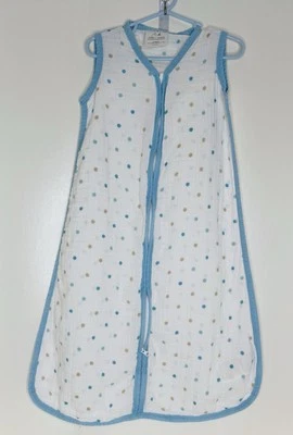 Aden + Anais 6-12 months Gauze Muslin Cotton Sleep Sack Zips Sleeveless Summer - Image 1 of 4