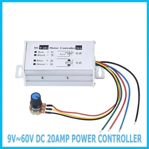12V 24V Max 20A PWM DC Motor Stepless Variable Speed Control Controller Switch - Picture 1 of 11