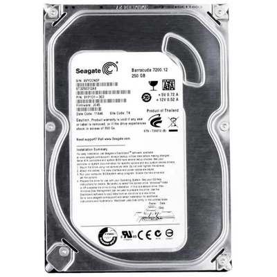 Hdd Seagate Hard Disk 250gb Sata 3,5" Barracuda St3250312as Per C Ricondizionato - Immagine 1 di 4