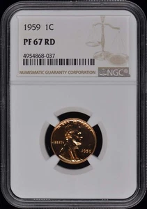 1959 Proof Set 1c 5c 10c 25c 50c NGC PF67 - Picture 1 of 5