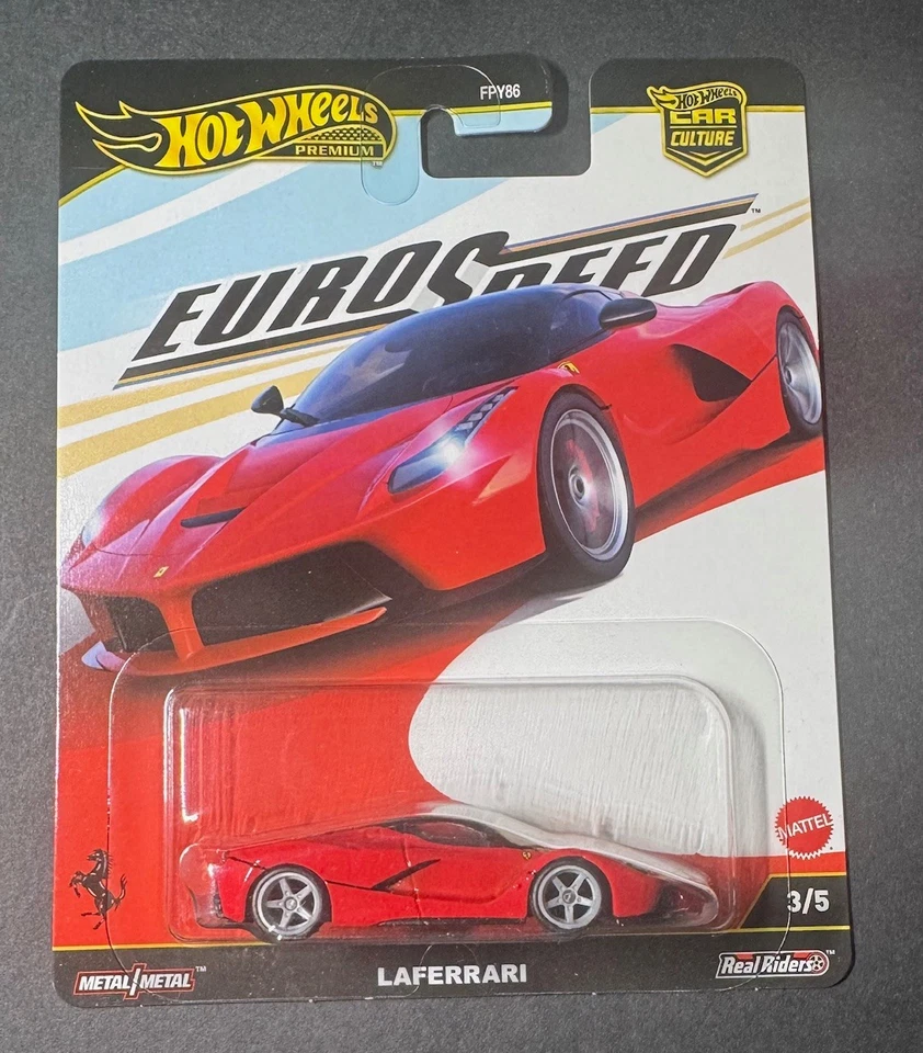 Hot Wheels Premium Car Culture Euro Speed 3/5 Ferrari LaFerrari JBK55 Mattel