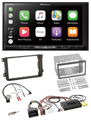 Pioneer 2DIN Lenkrad USB DAB DVD Bluetooth Autoradio für VW T5 Golf Tiguan Toura - Bild 1 von 4