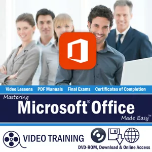 Microsoft ACCESS EXCEL WORD POWERPOINT OUTLOOK 2013 Training DVD-ROM Tutorial - Picture 1 of 4