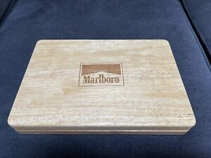 Vintage Marlboro Poker Chip + Playing Card Set In Wooden Case - BRAND NEW SEALED