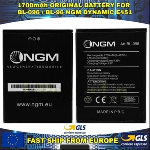 AKKU BATTERY BL-096 / BL-96 NGM FÜR DYNAMIC E451 AKKU 1700mAh GARANTIE ITA - Bild 1 von 4
