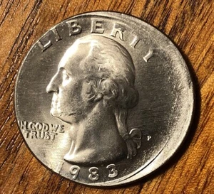 1983-P Off Center Mint Error, Washington Quarter No.8 - Picture 1 of 5