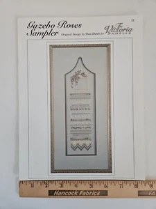 The Victoria Sampler GAZEBO ROSES Counted Cross Stitch Band Sampler Pattern #12 - Picture 1 of 5