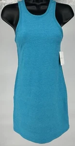 NWT BEYOND YOGA Cross Back Spacedye Blue Under Lock Key Dress Sz XS Built In Bra - Picture 1 of 13