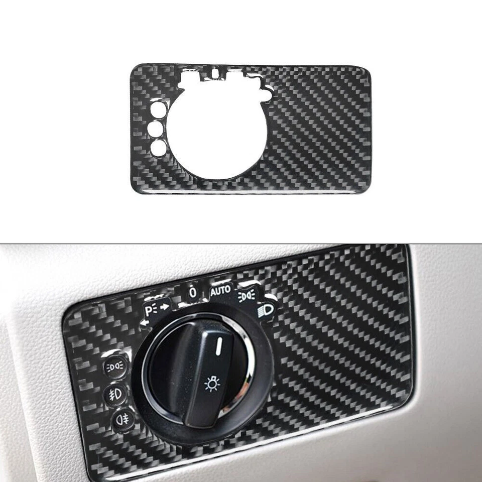 Cubierta de control de faros interiores de fibra de carbono para Mercedes-Benz R320/350 Foto 1 de 4