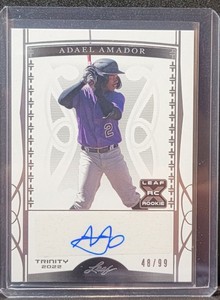 2022 Leaf Trinity Adael Amador Auto #/99 Colorado Rockies