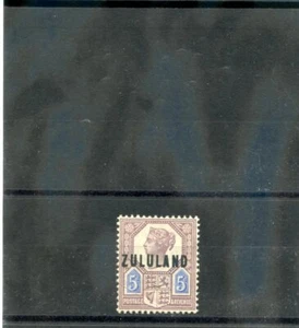 ZULULAND Sc 7 (SG 7) * VF LH 1893 5d LILA & BLAU z(KURZE LEICHTE GUMBENBIEGUNG) $ 200 - Bild 1 von 1