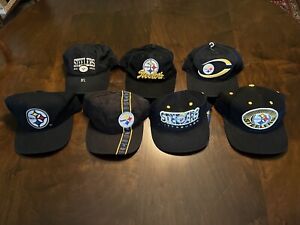 PITTSBURGH STEELERS Drew Pearson Lot of SEVEN 7 Vintage NFL  Hats VG +++