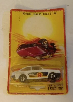 RARO Caja de cerillas 1978 vintage error Nº 9 Ford Escort RS2000 ERROR SÚPER RARO Foto 1 de 4