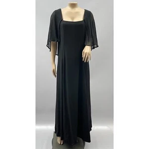 Holy Clothing Dress Women XL 1X Black Juliette Maxi Celtic Renfaire Caplet Gown - Picture 1 of 12
