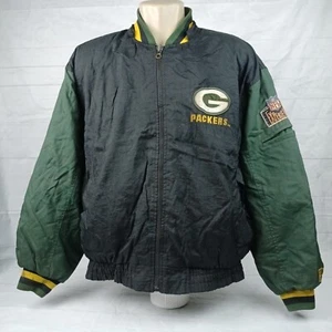 Vintage 90's Green bay Packers Pro Player Reversible Puffer Jacket,Size:L - Picture 1 of 16